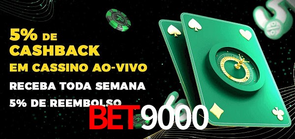 Promoções do cassino ao Vivo bet9000